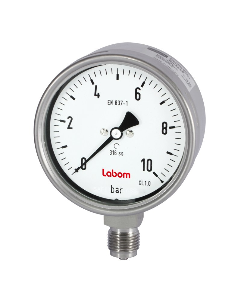 Labom Bourdon Tube Pressure Gauge BA4240/BA4340 Process Instruments