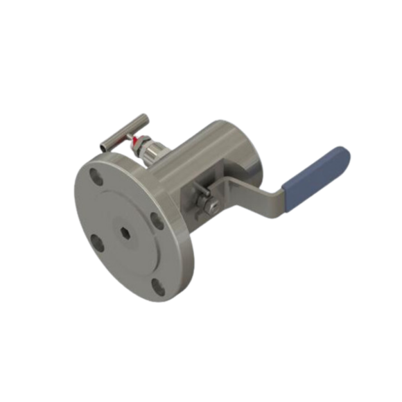 Lisberg LIV monoblock process to instrument ball valve flanged inlet & threaded outlet