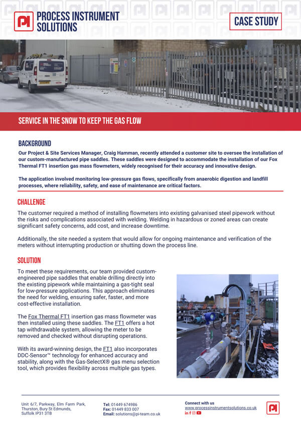 Service in the Snow to keep the Gas Flow